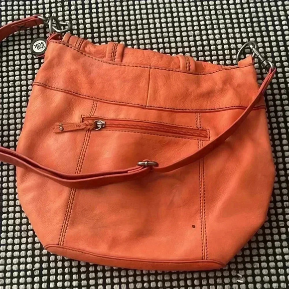 The Sak 100% Leather Shoulder Bag - Tangerine orange color - Picture 4 of 4